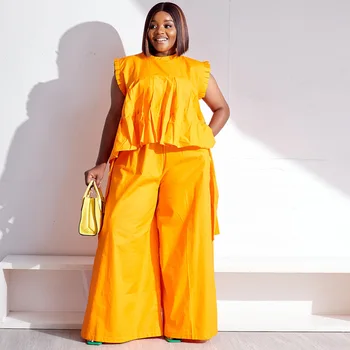 2 Gabals, kas Āfrikā Drēbes Āfrikas Vasaras Modes Tērpi Top, Garās Bikses Puse Apģērbs Sieviešu Apģērbs