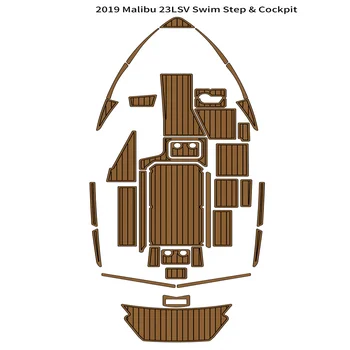 2019 Malibu 23 LSV Peldt Platformu, Kabīnes Pamatni Laivu EVA Putu Tīkkoka Klāja Grīdas Paklājs