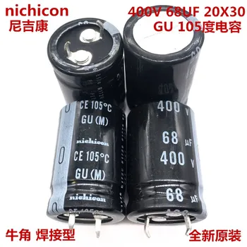2GAB/10PCS 68uf 400v Nichicon GU/GJ 20x30mm 400V68uF papildprogrammu PSU Kondensators