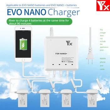 6 in 1 Multi Lādētāju Autel EVO NANO PLUS Dūkoņa Akumulatora Uzlādes Kontroles centru Ar 2 USB Portiem, Dron Piederumi