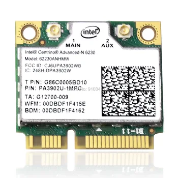 62230ANHMW Bezvadu + 3.0 Bluetooth Pusi MINI PCI-E 300Mbps 2.4 G/5GHZ Intel Centrino Advanced-N 6230 Wifi Karte, Wlan