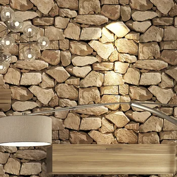 Akmens 3D Sienas Tapetes Mūsdienu Dzīvojamā Istaba Guļamistaba Dekorēšana Estētiskās kategorijas Uzlīme TV tapešu Mājas Dekoru