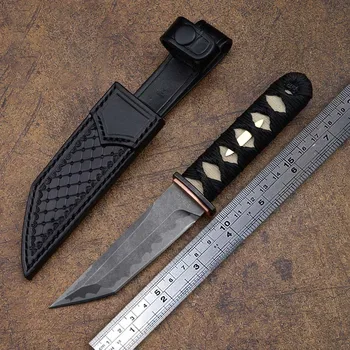 Augstas cietības importēti S35VN sakausējuma Japāņu nazis āra kempings portatīvo āra self-defense taisni nazi