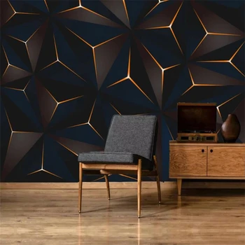 Beibehang Custom tapetes, 3d foto sienas stereo ģeometriskās abstraktās pelēkā krāsā trīsstūra wall papers mājas dekoru fona tapetes