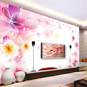 beibehang papel de parede Pasūtījuma Fresco Tapetes, 3d Stereo sienas Sapņu Ziedi Lilija dzīvojamā istabā TV Fona tapešu sienas