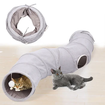 Cat Jaunas Tuneļa Praktiski Rotaļlietas Zamšādas S Formu Saliekamās Kaķu Tornis Kaķis Pet Produktu Kaķis Interaktīvās Bumbu, Mājdzīvnieku Aksesuāri, Karstā Pārdošanas