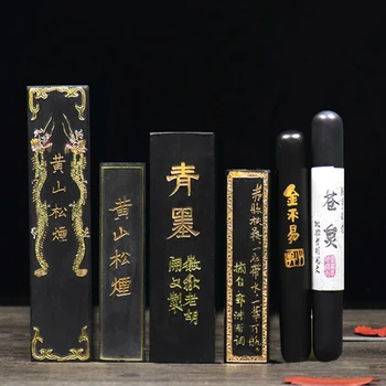 Dabas Tīra Priežu Sodrēju Tintes Stick Ķīniešu Tradicionālā Glezniecība Slīpēšanas Tintes Kaligrāfijas Rakstības Mācīšanos Inker par Tintes Akmens