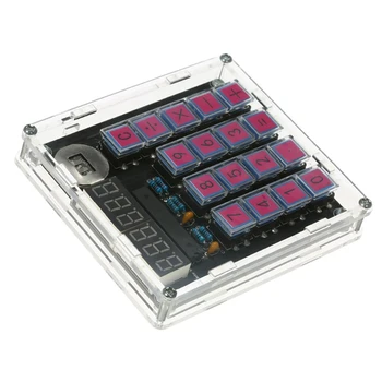DIY Kalkulators Komplektu Digitālo Caurules Kalkulators Uzcelta CR2032 Pogu Šūnas Ar Caurspīdīgu Gadījumā Kalkulators