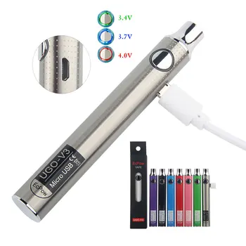 EcPow UGO V3 650 900mAh Priekšsildīšanas VV CBD Akumulatora Mainīga Sprieguma Iztvaikotāju Pildspalvu Elektronisko Cigarešu