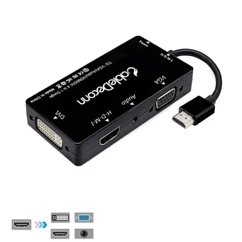 HDMI-Saderīgam Sadalītāja, lai H-d-m-i, VGA DVI Audio un Video Kabelis Multiport Adapteris 4in1 Pārveidotājs PS3 Hdtv Monitoru, Portatīvo datoru