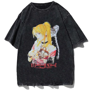 Hip Hop Lielajam Mazgāt T-Krekls Vīriešiem Streetwear Anime Meitenes Grafiskais Kokvilnas T Krekls 2023 Vasaras Vintage Īsām Piedurknēm Tee Harajuku