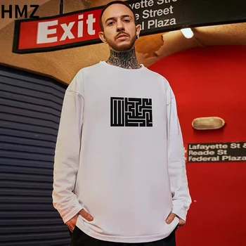 HMZ 100% Kokvilnas, ar garām Piedurknēm T-krekls Vīriešiem Vasarā Gadījuma Tshirt Pamata Harajuku High Street Topi Vīriešu Lielgabarīta Hip Hop Tees