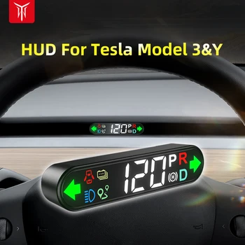HUD (Head-Up Display Par Tesla Modelis 3 Modelis Y 2021 2022 Veltīta Electronics Digitālo Spidometru, Auto Piederumi