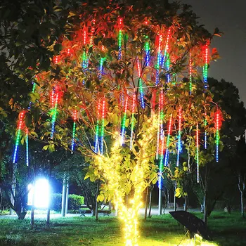 Jaunais Ziemassvētku Meteor Duša LED String Gaismas Svētku Apgaismojums Iekštelpu un Āra Dekori Dārza Puse Rotājumi Lietus lāse Krīt