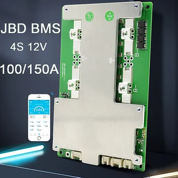 JBD Smart BMS 4S 12V 100A 120.A 150A 200A Litija Akumulators Aizsardzības pārvalde ar UART Komunikāciju Portu un Siltuma Funkcija Bezmaksas BT