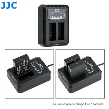 JJC LC-E12C Dual USB Akumulatora Lādētājs Canon LP-E12 LPE12 Akumulatori Canon PowerShot SX70 HS EOS M M50 Mark II M100 M50 M10