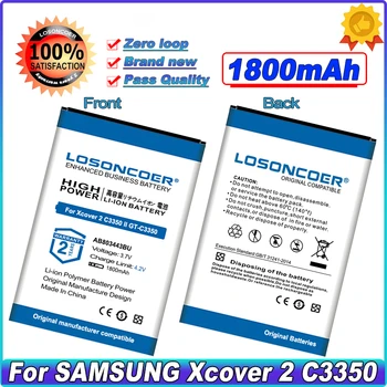 LOSONCOER AB803443BU 1800mAh Mobilā Tālruņa Akumulators SAMSUNG Cieto Xcover Xcover 2 C3350 II GT-C3350 Baterijas