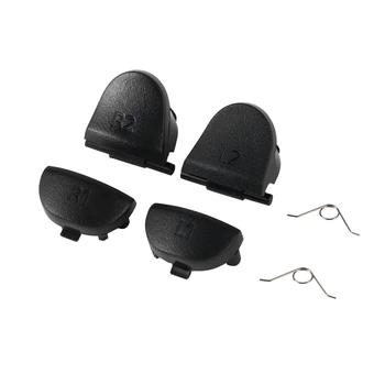 Melns Aizstātu Pogas R1, R2, L1, L2 Aktivizē 4 PS4 Kontrolieris Spēle Accessaries PS4 Pogas ar 2 Pavasara