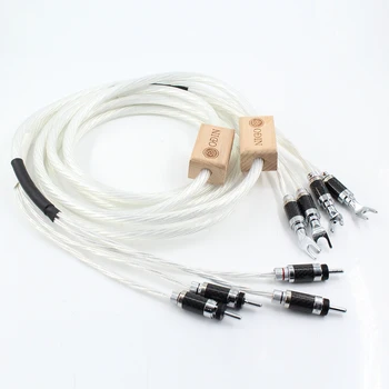 Nordost Odin 2 7N sudraba vadošo audio HiFi skaļruņu kabeli galvenā skaļruņa pastiprinātājs cable gold plated plug