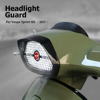 Par Vespa Sprint 150 Sprint150 2017-2023 2021 2022 Motocikla Priekšējo Lukturu Aizsargs Aizsargs Galvas Gaismas Režģi Aizsardzības Vāciņu