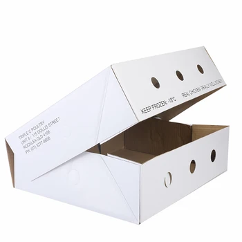 Pasūtījuma kartona kuģniecības pack box mājputnu kartona iepakojuma kastes papīra saldēti vistu kartona kastes, iepakojums vistas