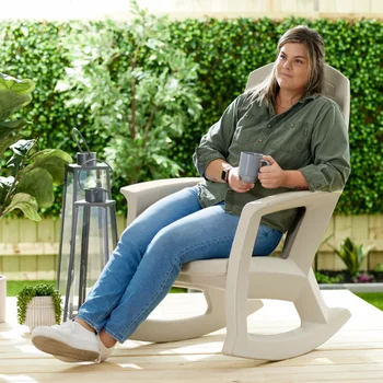 Semco Plastmasas Rockaway lieljaudas Sveķu Āra šūpuļkrēsls Visu Laika Veranda Šūpuļzirgs, Zaļā dārza krēsls