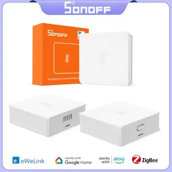 SONOFF SNZB-02 Zigbee Temperatūra & Mitruma Sensoru, Darbs Ar ZBBridge Atbalsta Reālā laika Datu Pārbaude, Izmantojot Alexa EWeLink App