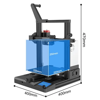 SUNLU Terminators-3 3D printeris, Augstas precizitātes 3D printeri drukas pavedienu Automātiskā nivelēšanas Plug atklāšanas 3D printeri