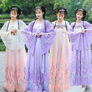 Tradicionālo Seno Hanfu Deju Kostīms Sieviešu Tautas Princese Hanfu Kleita Austrumu Han Dyansty Cosplay Kleita Pasaku Dancewear