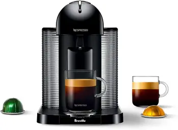 Vertuo Kafijas un Espresso Mašīnu , 5 Tases, Melnu Espresso kafijas automāts Aukstā brūvēt kafijas automāts Kafijas veidotājiem Piena tvaika frot