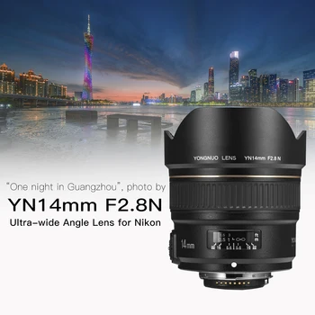 Yongnuo Objektīvs 14mm F2.8 Ultra platleņķa primāro Objektīvu YN14mm Auto Focus (AF MF Metāla Mount Objektīvs Nikon d5300 d3400 d3100 D850