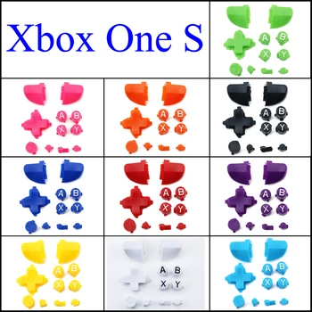 YuXi 10 Krāsas Cieto RB LB Bufera RT LT Izraisīt Pogas Mod Komplektu Microsoft Xbox One S Slim ABXY Kontrolieris Analog Stick Dpad
