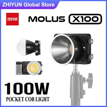 Zhiyun MOLUS X100 Kabatas Cob Gaismas LED Gaismas 100W 2700-6500K ar APP Kontroli par Studijas Foto Lampas Youtube Tiktok