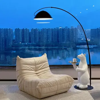Ziemeļvalstu Luksusa Zvejas Lampas Grīdas Lampas Dzīvojamā Istabā Minimālisma Dīvāns Stūra Dizaina Atmosfērā Lampas Mākslas Pastāvīgā Galda Lampa