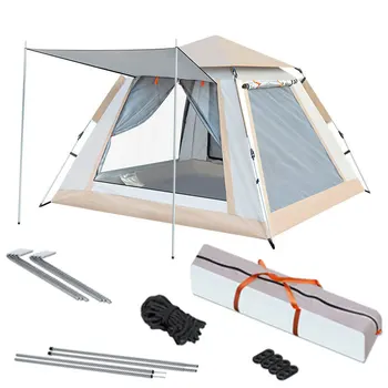 Āra Automātiskā Ātri Atvērt Telts 3-4Person Ūdensizturīgs Kempinga Telts Ģimenei Tūrisma Instant Setup Telts ar Carring Soma